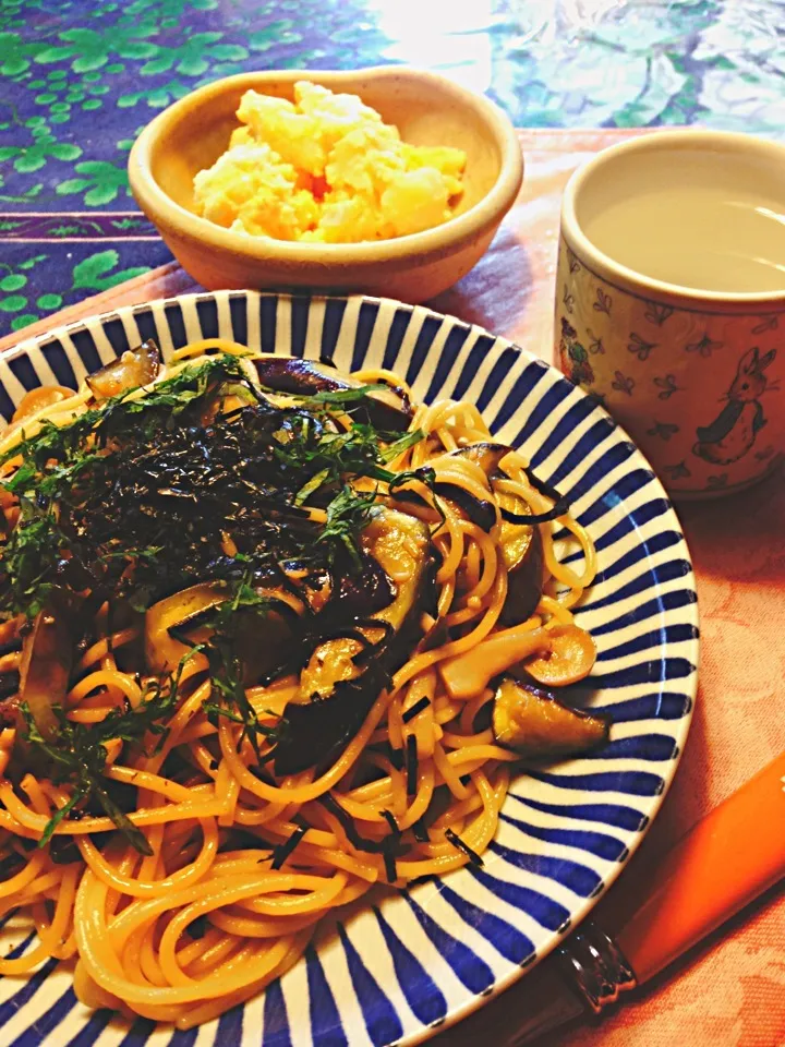 茄子としめじの柚子胡椒パスタ♡|まいまいさん