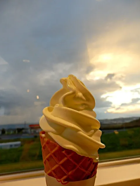 有珠山SAでソフトクリーム（＾∇＾）|しーさん