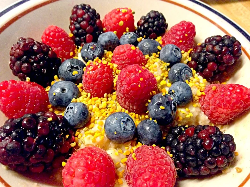 Steel Cut Oats with Berries and Bee Pollen|Jenniferさん