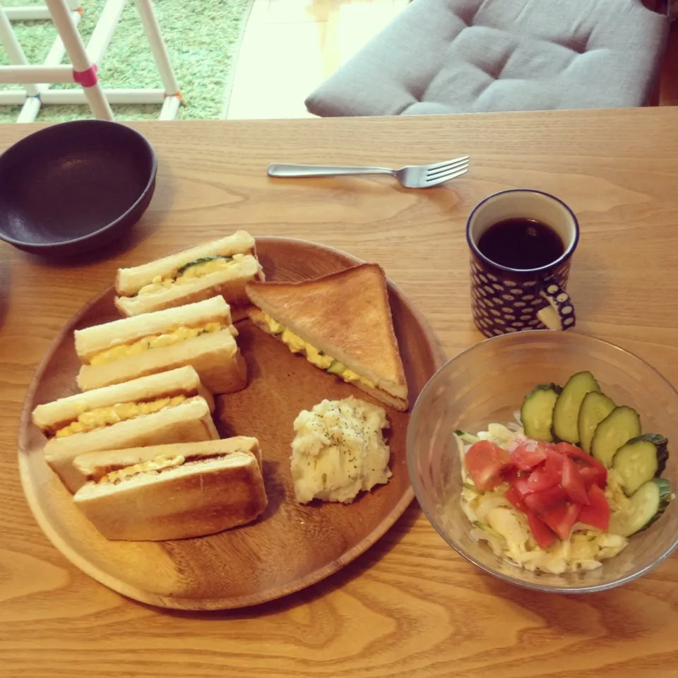 朝ごはん作った。ホットサンド。|shunkさん