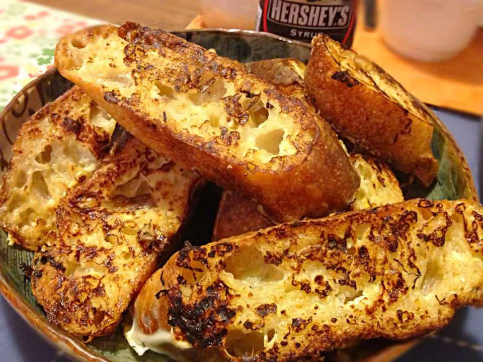 French Toast w/honey, chocolate syrup, and peanut butter|Junya Tanakaさん