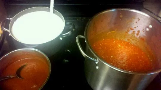 Bubble, bubble, worth the trouble! Ricotta, BBQ sauce, and marinara... all needed for other recipes this week|Sashi Steinerさん