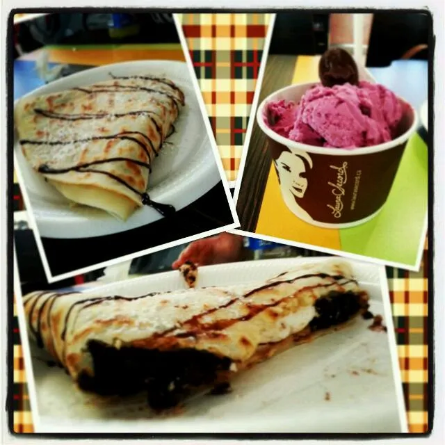 Brownie, Marshmallow and Chocolate Sauce Crepe and Bordeaux Cherry Ice Cream|S Theoさん