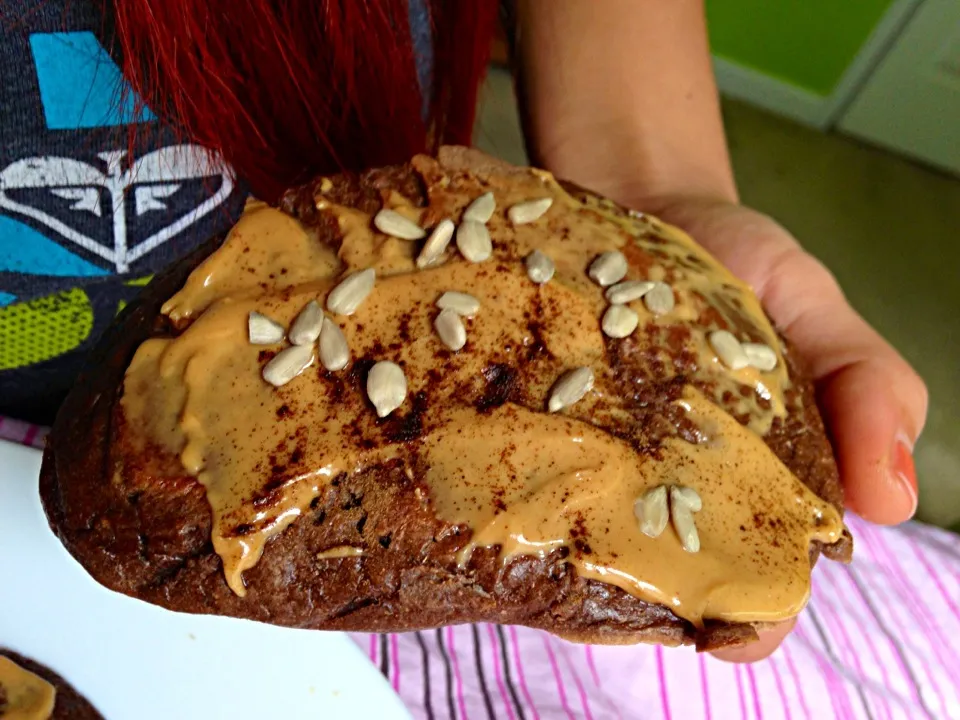 Cacao peanut butter pancake|gofitlifeさん