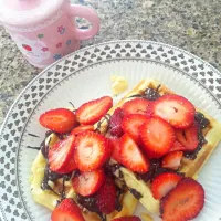 Choco strawberry waffles|jasmine lukさん