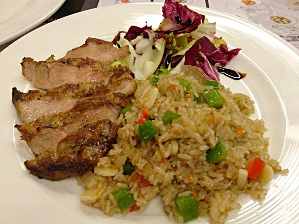 Iberica pork steak with fried rice|Nicholas Tayさん