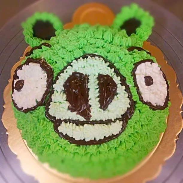 Snapdishの料理写真:Green pig cake|Twiggylinさん