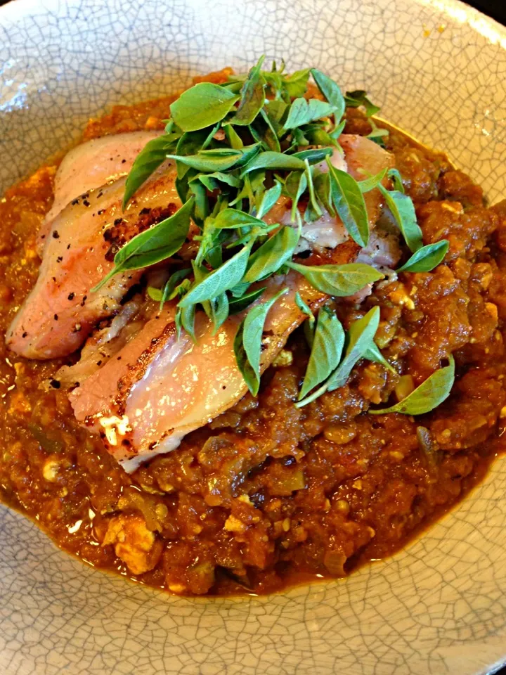 野菜だけのカレー 生ベーコンソテー添え|ユーリーさん