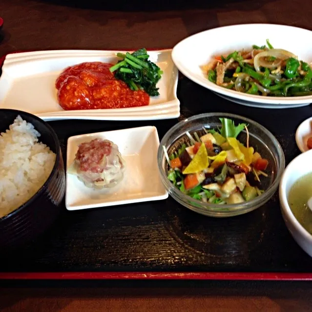 青椒肉絲定食|いだっちさん