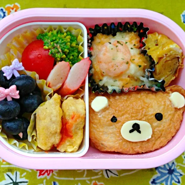 くまさんいなり。幼稚園弁当|ai  matさん