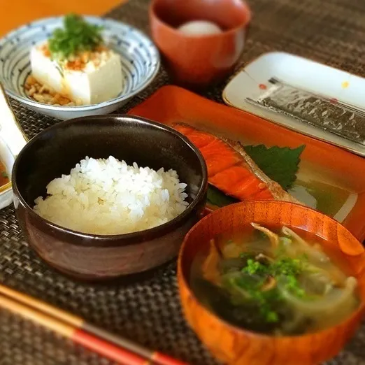 朝ごはん♪今日は晴れ♡|おにくさん