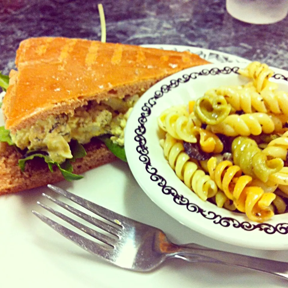 Egg Salad Sandwich & Pasta Salad|momocoさん