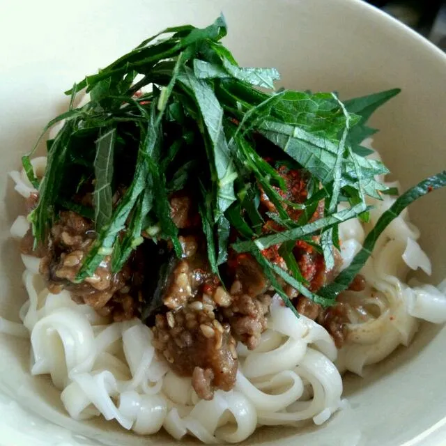 水茄子肉味噌をふし素麺に乗せてみた♪|key♪さん