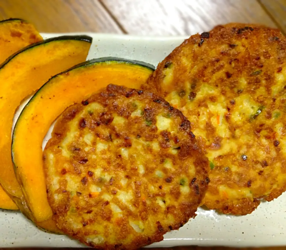 Tofu Burger and Peppered Pumpkin|Nyam | 照ちゃんさん