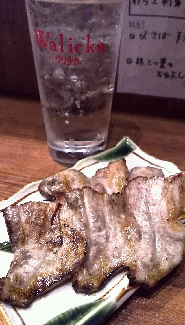 Snapdishの料理写真:豚バラ串焼き(塩)|Takashi H.さん