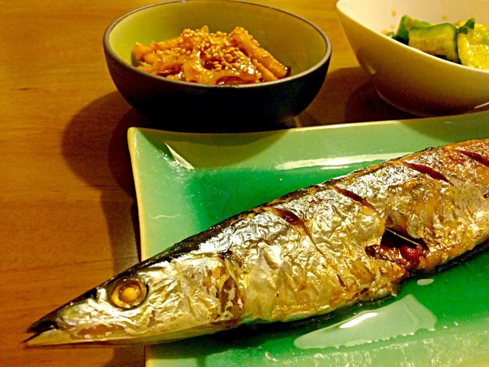 Snapdishの料理写真:サンマちゃんで夕食🍚|かずみさん