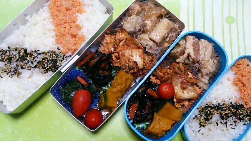 Snapdishの料理写真:子どもたち弁当8月29日|クッキングおやぢさん