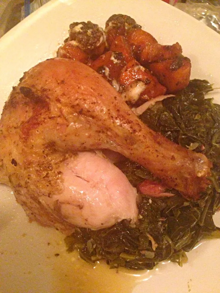 Roast chicken , candied yams ,greens|amaja bryantさん