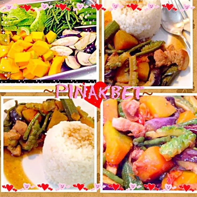 Enjoying a hearty meal of pinakbet. ; )|Len(^_−)−☆さん