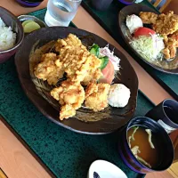 Snapdishの料理写真:竹田城跡の唐揚げ|ゆうこりんさん