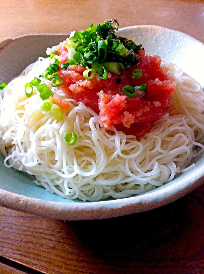 shigeyuki901さんのタラコ素麺（冷製）作ってみました〜´◡`|いよこ🍻さん