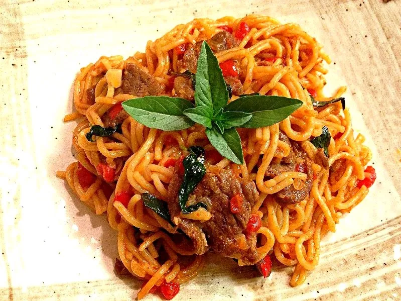 thai basil spaghetti|jamesさん