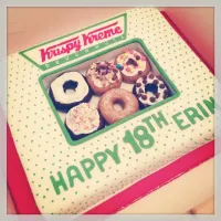 Snapdishの料理写真:Krispy Kreme Birthday Cake 🎂|Kerry McAreaveyさん