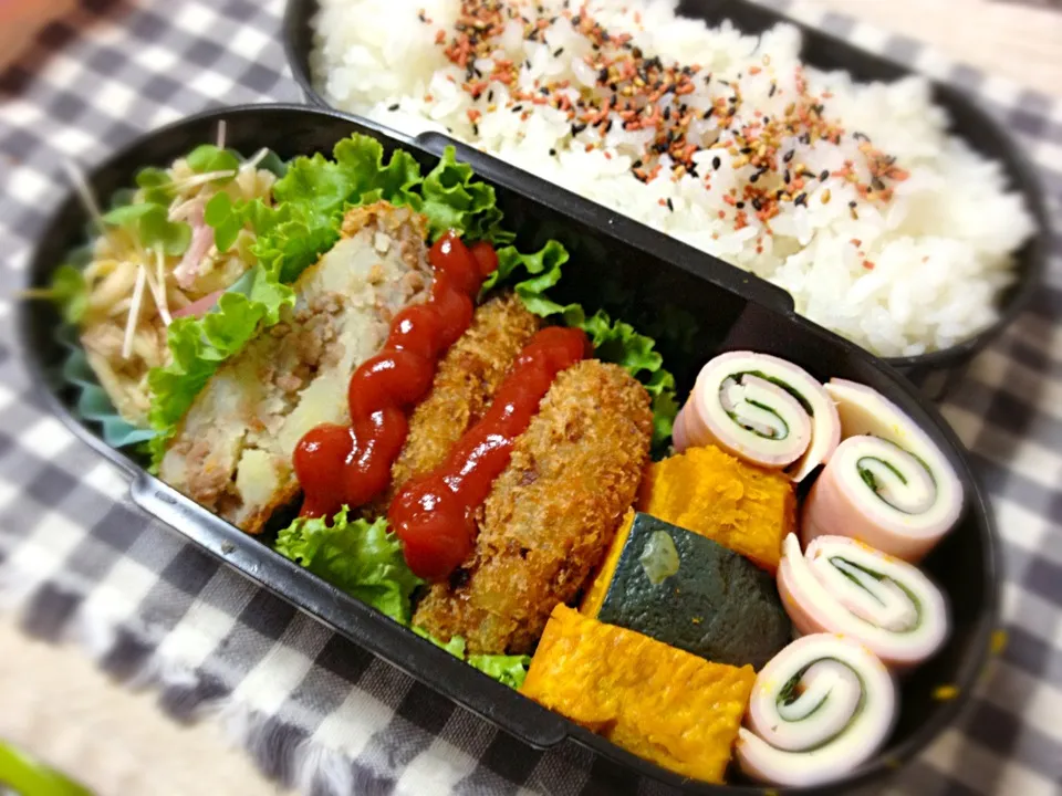 Snapdishの料理写真:８月３０日旦那弁当|ikeharaさん