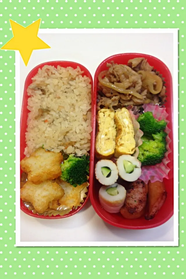 娘のお弁当(*^^*)|ももんがさん