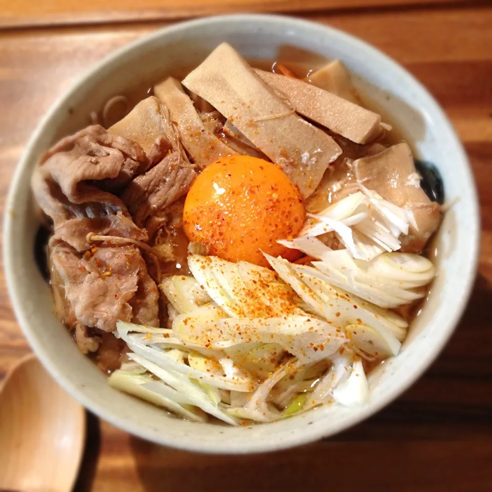 高野豆腐が食べたくてすき焼き風なお蕎麦( ´ ▽ ` )ﾉ|まんどしゃさん