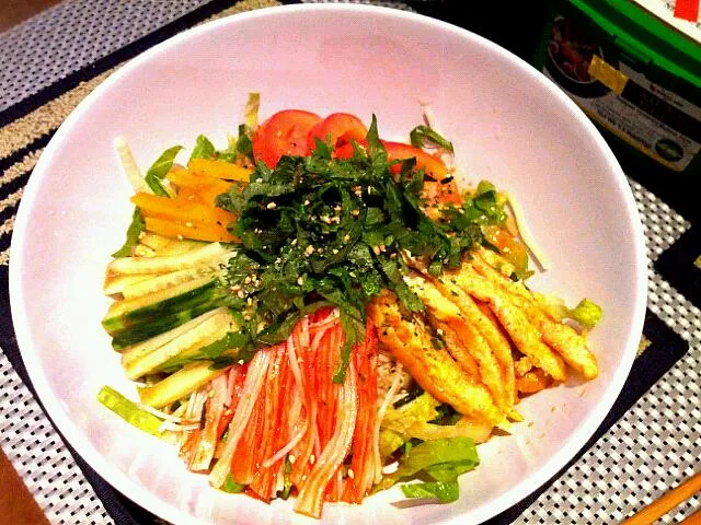 japanese hiyashi chuka noodle|maymayinloveさん