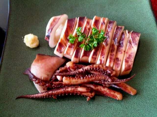 grilled squid with ginger soy sauce|maymayinloveさん