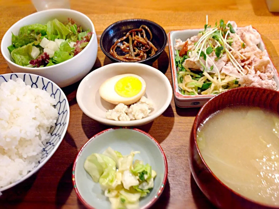 外食 梅肉豚シャブ定食|リッキーさん