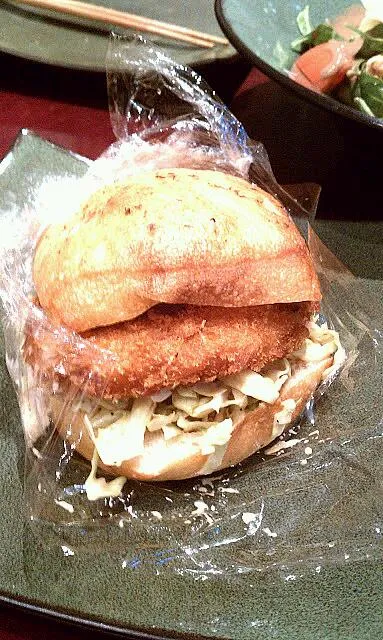 japanese korokke burger|maymayinloveさん