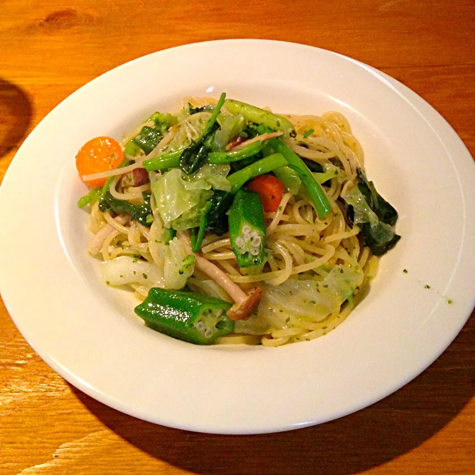 アップするの忘れてた^^;【今日のランチ】野菜いっぱいのバジリコパスタ…だったかな。なんかそういう感じのでした@高麗町オーリオ。|takuya KAWANOさん