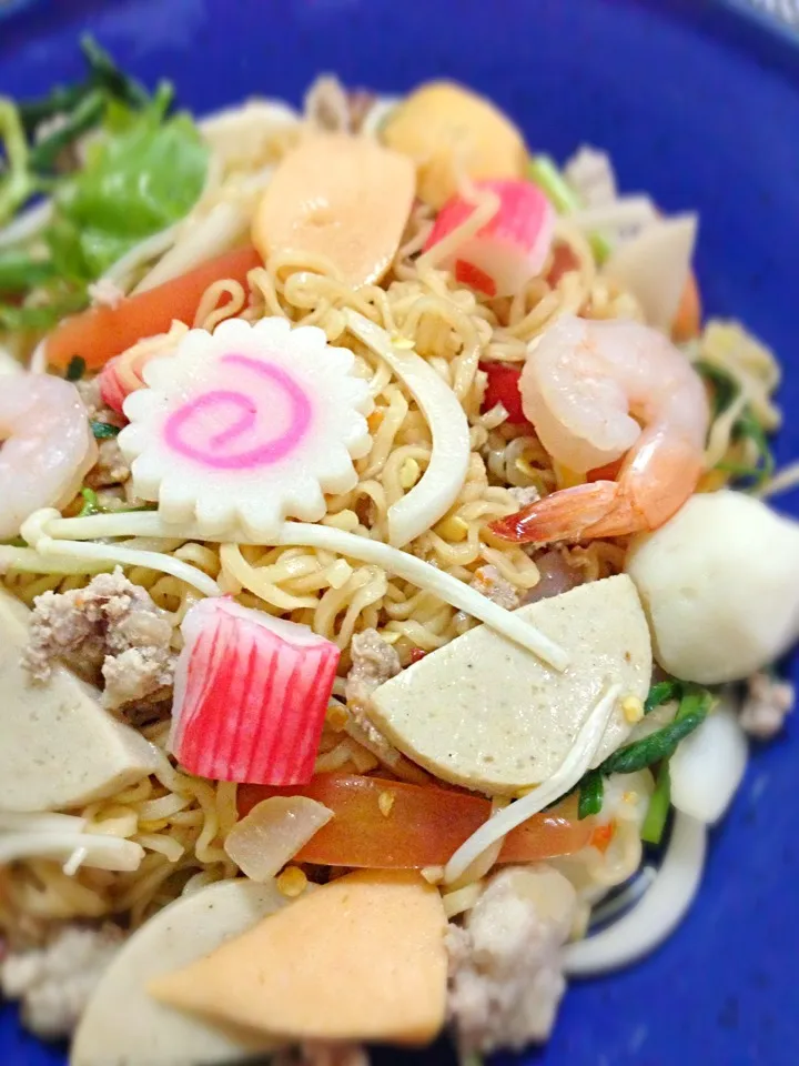 🍝 Instant noodles spicy salad 🍤( ยำมาม่า ) 🍥|🍴melody🍛🎶さん