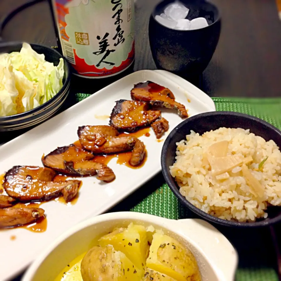 晩ご飯|わかめとドンペリさん