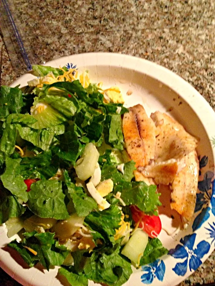 Baked tilapia & salad|Tanya Brownさん