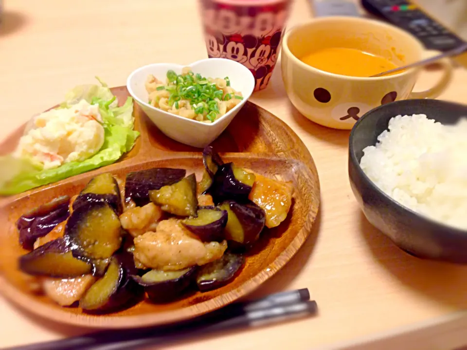 茄子と鶏肉の甘辛炒め|みほちん ◡̈⃝さん