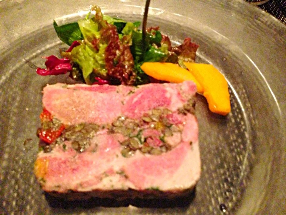 豚のレンズ豆のテリーヌ|神楽坂世界喫茶さん