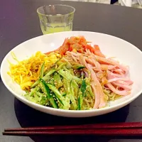 Snapdishの料理写真:具沢山ゴマダレ冷やし中華💓|市嶋すみれさん