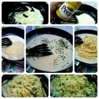 Snapdishの料理写真:spaghetti cheese and herbs|Ao-rathaiさん