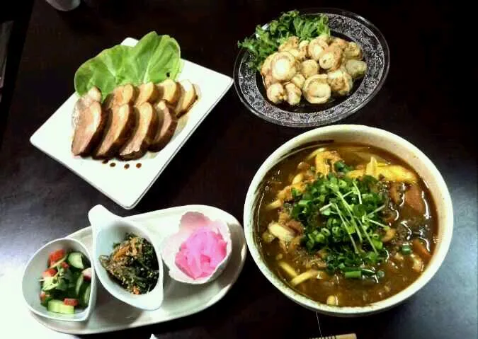 我が家流、カレーうどん定食。|Hisayoさん