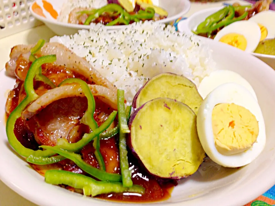 おろしポークソテープレート💛🍴|きゅうちゃんさん