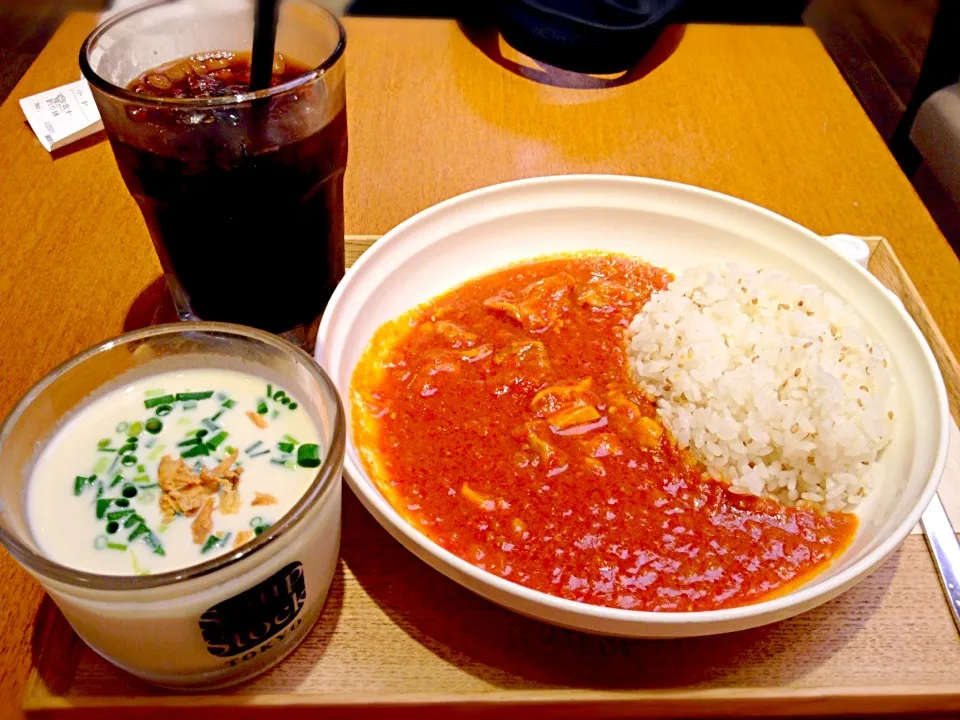 トマトと鶏のカレー&ビシソワーズ@Soup Stock|lalaさん