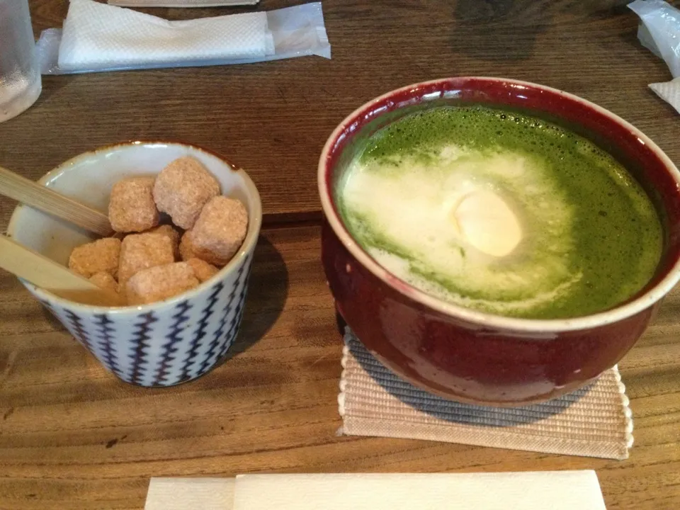 まちカフェ 抹茶オレ|いちごさん