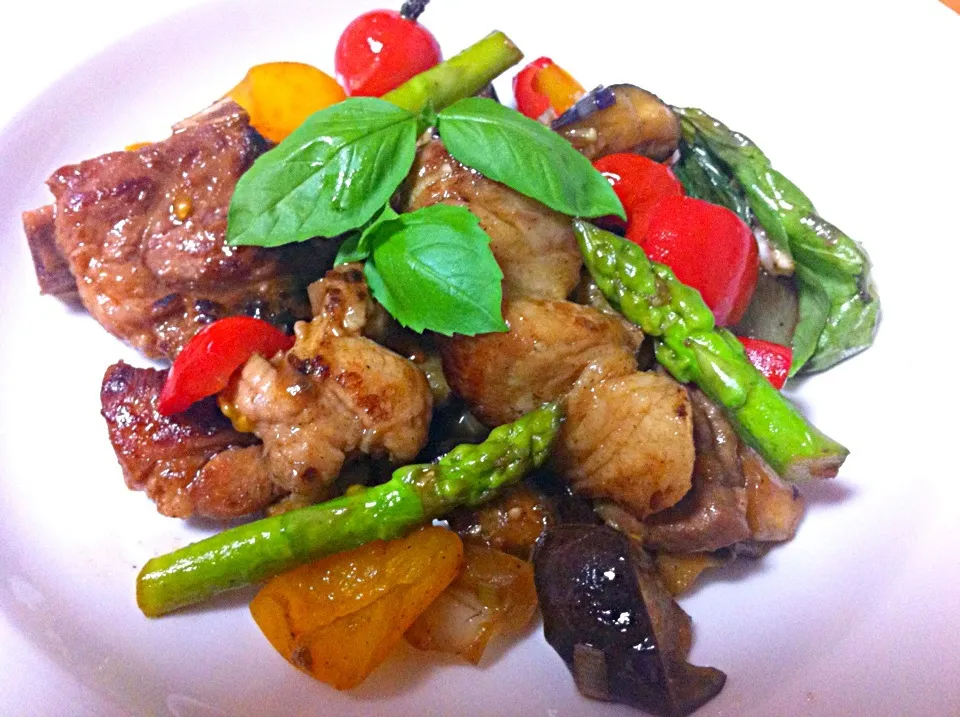 Spareribs with summer vegetable.|Masakiさん