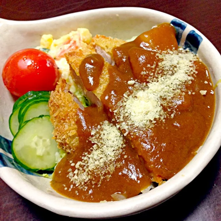 カツカレーサラダ(´ ω。 `)|ふくろう女子さん