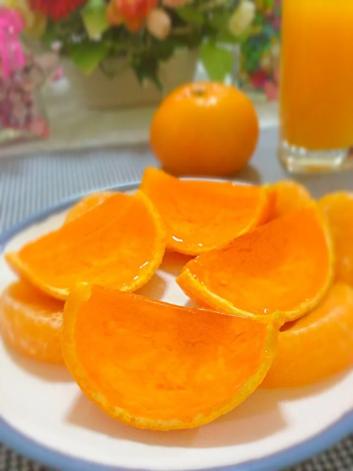 Mandarin orange jelly 🍊 (  วุ้นส้ม  )|🍴melody🍛🎶さん