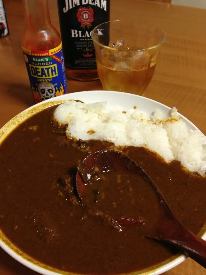 りえさんの手作り激辛カレー再び‼|中華蕎麦 銀時さん